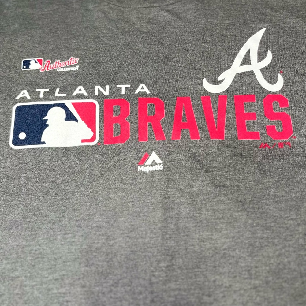 Majestic Gray Atlanta Braves Tee